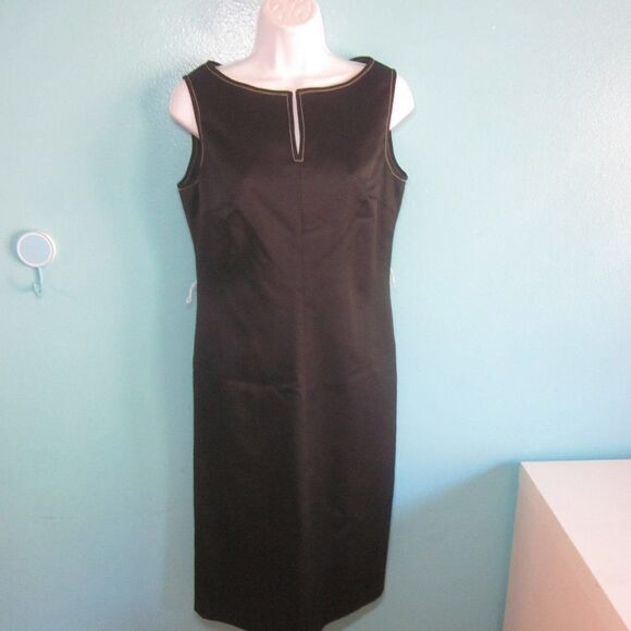 Morton Myles for Billy Marks Vintage Black Knee Length Dress Womens Size M 36" B - Picture 1 of 13